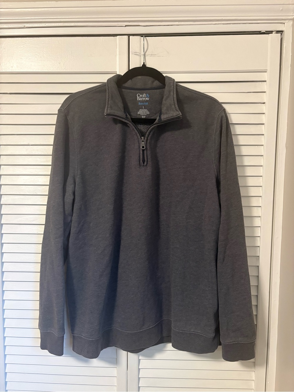 croft & barrow Men's Charcoal Half-Zip Pullover